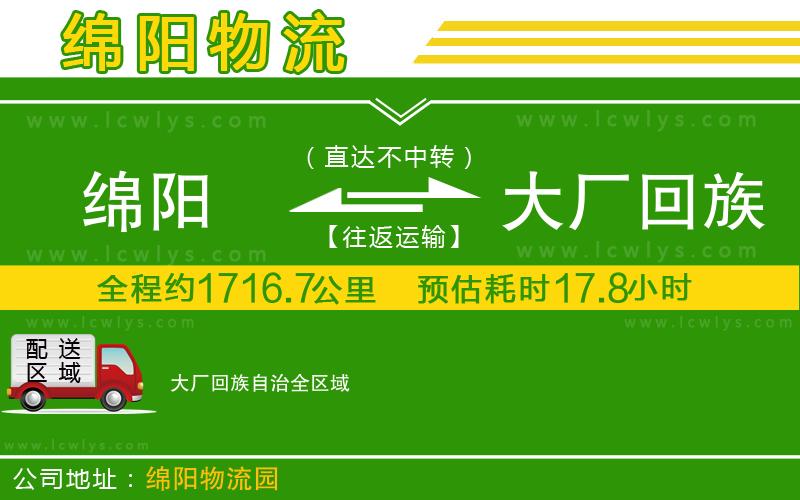 綿陽到大廠回族自治貨運公司
