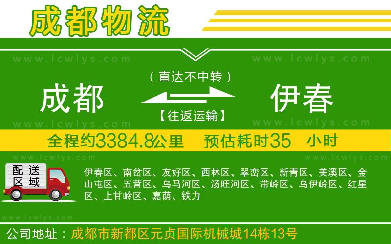 成都到伊春貨運公司
