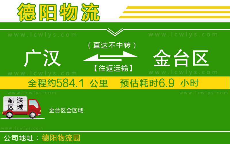 廣漢到金臺區物流公司