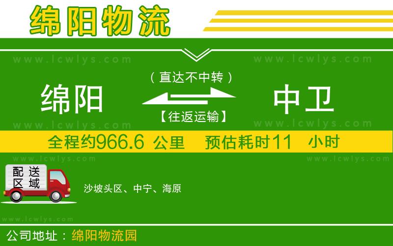 綿陽到中衛物流專線