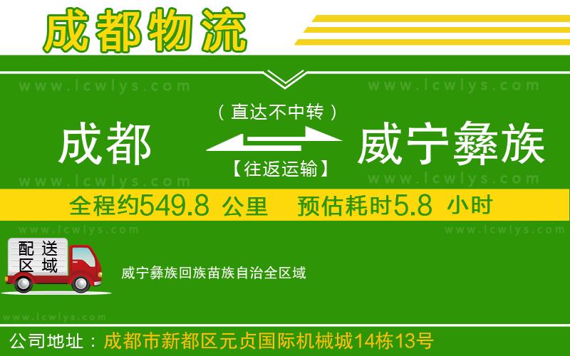 成都到威寧彝族回族苗族自治專線